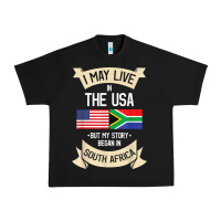Black South Africa American Flag USA South African Roots Gifts Urban Heavy Tee - trangStudio