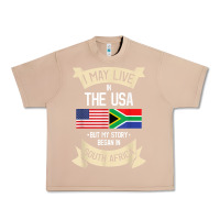 Burro South Africa American Flag USA South African Roots Gifts Urban Heavy Tee - trangStudio