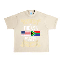Sandshell South Africa American Flag USA South African Roots Gifts Urban Heavy Tee - trangStudio