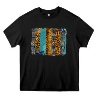 Black Aztec Leopard Glitter Brushstrokes Heavy Core Tee - Bettercallsaul