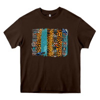 Chocolate Brown Aztec Leopard Glitter Brushstrokes Heavy Core Tee - Bettercallsaul