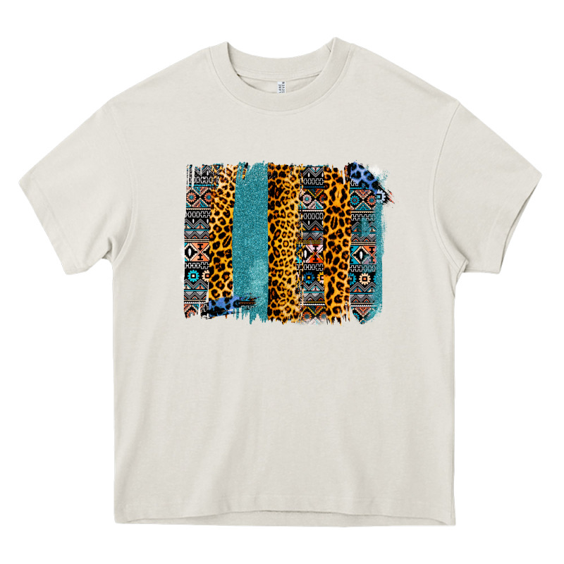Aztec Leopard Glitter Brushstrokes Heavy Core Tee by Bettercallsaul | Teevron