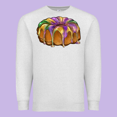 King Cake Premium Sweatshirt Designed By Barkaloodesign