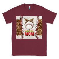 Burgundy baseball mom with leopard tumbler tbs Classic Tee - TumblerDesignByShophia