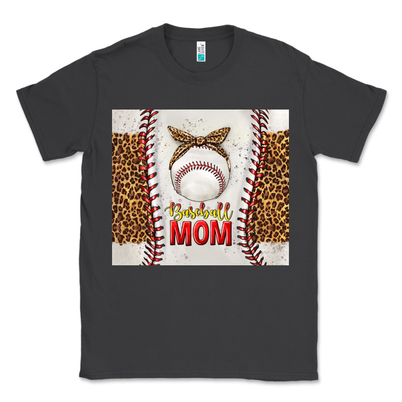 Baseball Mom With Leopard Tumbler Tbs Classic Tee by TumblerDesignByShophia | Teevron