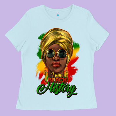 I Am Black History Ladies Tee Designed By Nancycooperartshop