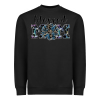 Black blessed mom Heavyweight Sweatshirt - SublimationCraftShop