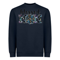 Navy blessed mom Heavyweight Sweatshirt - SublimationCraftShop