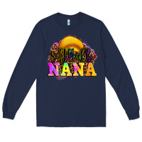 Navy softball nana Long Sleeve Tee - OliviaCreatesArt
