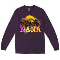 Plum softball nana Long Sleeve Tee - OliviaCreatesArt