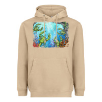 Mushroom lobster background Heavyweight Hoodie - BarkalooDesign