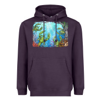 Plum lobster background Heavyweight Hoodie - BarkalooDesign
