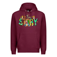 Burgundy True Story Premium Hoodie - CowhideDigitalArt
