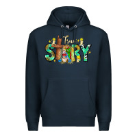 Navy True Story Premium Hoodie - CowhideDigitalArt
