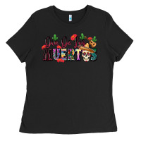 Black Dia De Los Muertos Ladies Tee - texasbilliewilder