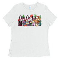 White Dia De Los Muertos Ladies Tee - texasbilliewilder