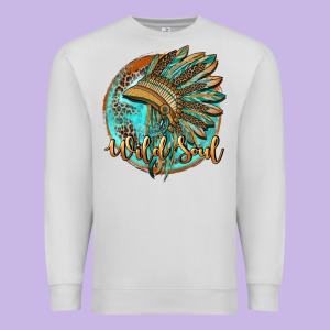 Wild Soul Premium Sweatshirt Designed By Barkaloodesign
