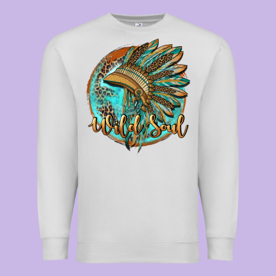 Wild Soul Premium Sweatshirt Designed By Barkaloodesign