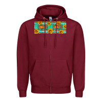 Burgundy love fall Zipper Hoodie - Artiststas
