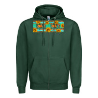 Sports Green love fall Zipper Hoodie - Artiststas