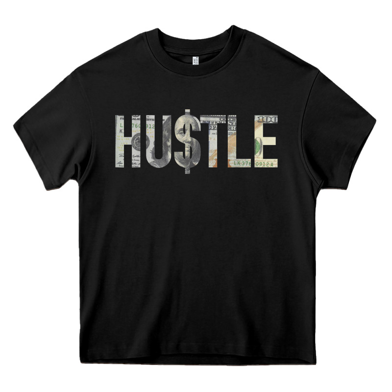 Hustle 100 Dollar Bill Christmas Gift Entrepreneur Heavy Core Tee by trangStudio | Teevron