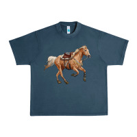 Midnight Navy horse body Urban Heavy Tee - RanaPortraitStore