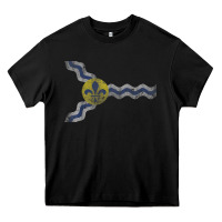 Black St Louis Missouri Flag Vintage Faded Home Family Heavy Core Tee - trangStudio