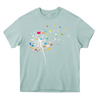 Arona Womens Funny Dandelion Books Gift For Reading Lover Women Girls V-Neck Heavy Core Tee - trangStudio
