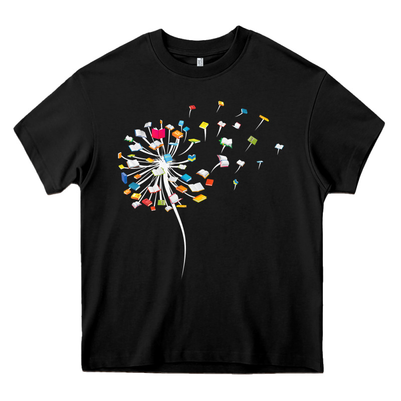 Womens Funny Dandelion Books Gift For Reading Lover Women Girls V-neck Heavy Core Tee by trangStudio | Teevron