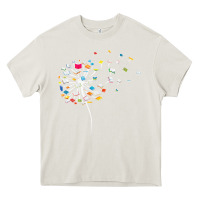 Cream Womens Funny Dandelion Books Gift For Reading Lover Women Girls V-Neck Heavy Core Tee - trangStudio