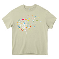 Mossy Womens Funny Dandelion Books Gift For Reading Lover Women Girls V-Neck Heavy Core Tee - trangStudio