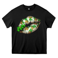 Black St. Patricks Day White Lips Heavy Core Tee - Bettercallsaul