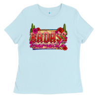 Baby Blue Badass Mamacita Ladies Tee - texasbilliewilder
