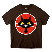 Chocolate Brown black cat squadron taiwanese u 2 spy plane emblem gift tank top Heavy Core Tee - trangStudio