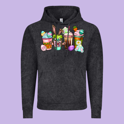 Easter Coffee Cups Easter Day Vintage Hoodie Designed By Cowgirlartshop