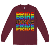 Burgundy pride pride pride Long Sleeve Tee - OliviaCreatesArt