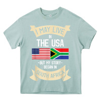 Arona South Africa American Flag USA South African Roots Gifts Heavy Core Tee - trangStudio