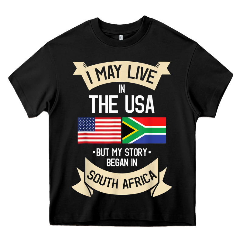 South Africa American Flag Usa South African Roots Gifts Heavy Core Tee by trangStudio | Teevron