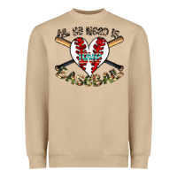 Mushroom all you need is love baseball Heavyweight Sweatshirt - CowhideDigitalArt