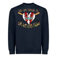 Navy all you need is love baseball Heavyweight Sweatshirt - CowhideDigitalArt