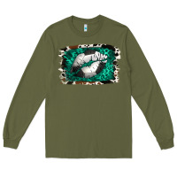 Army Green Soccer Lips Long Sleeve Tee - Jasminsmagicworld