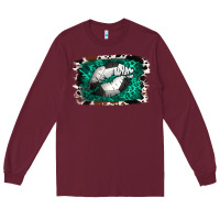 Burgundy Soccer Lips Long Sleeve Tee - Jasminsmagicworld