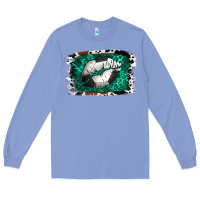 Colony Blue Soccer Lips Long Sleeve Tee - Jasminsmagicworld