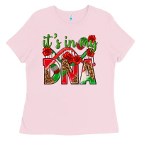 Bubblegum Pink It's In My Dna Mexico Ladies Tee - texasbilliewilder