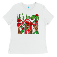 White It's In My Dna Mexico Ladies Tee - texasbilliewilder