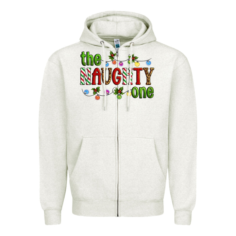 The Naughty One Christmas Zipper Hoodie by Artiststas | Teevron