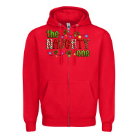 Red The Naughty One Christmas Zipper Hoodie - Artiststas