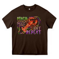 Chocolate Brown pinch peel eat repeat crawfish Heavy Core Tee - RanaPortraitStore