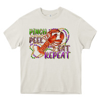Cream pinch peel eat repeat crawfish Heavy Core Tee - RanaPortraitStore
