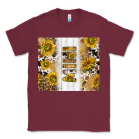 Burgundy western mother's day mini with cowhide and sunflowers tumbler tbs Classic Tee - TumblerDesignByShophia